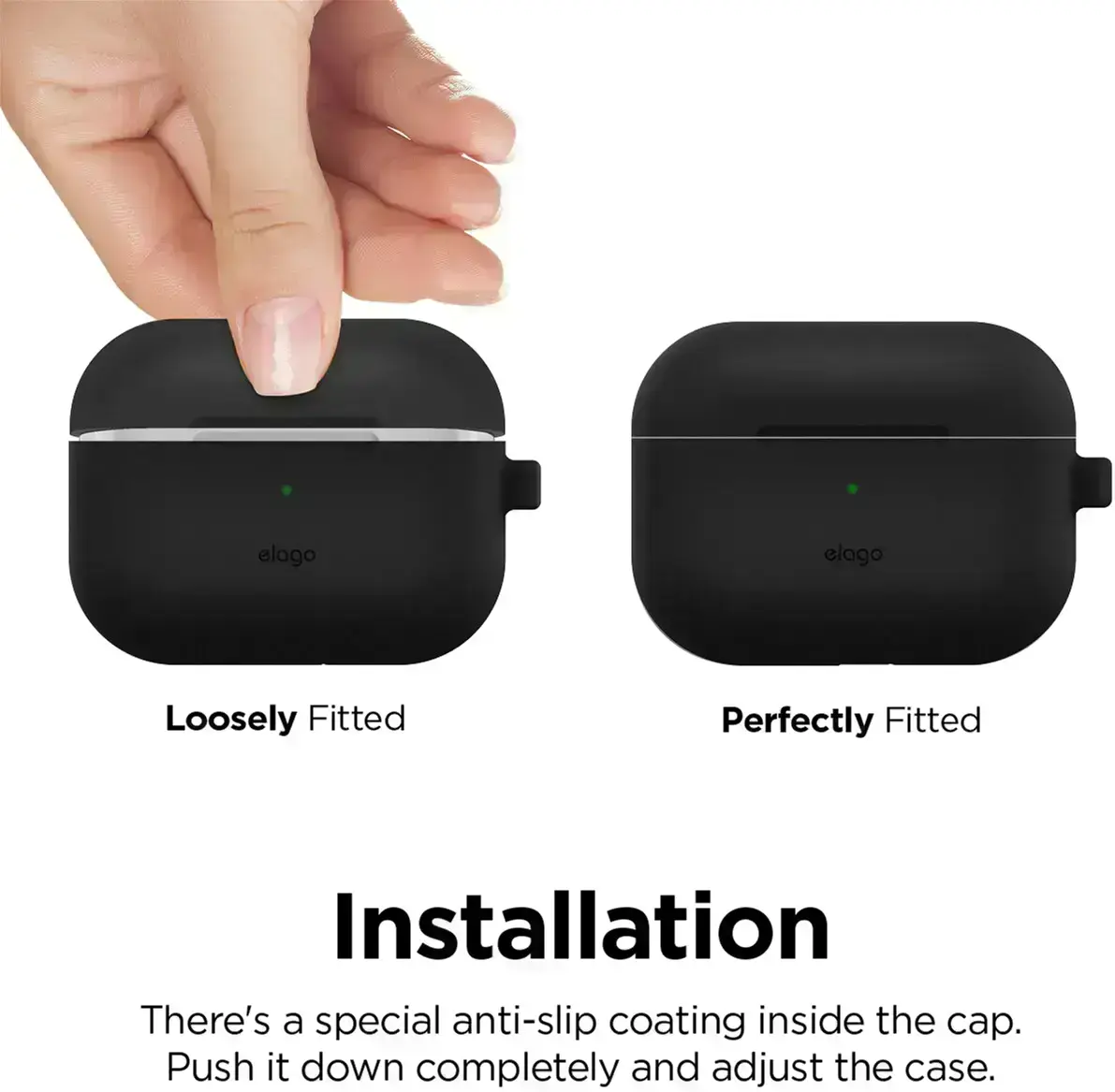 Elago Hang Original Case Black for Airpods Pro (EAPPOR-HANG-BK)